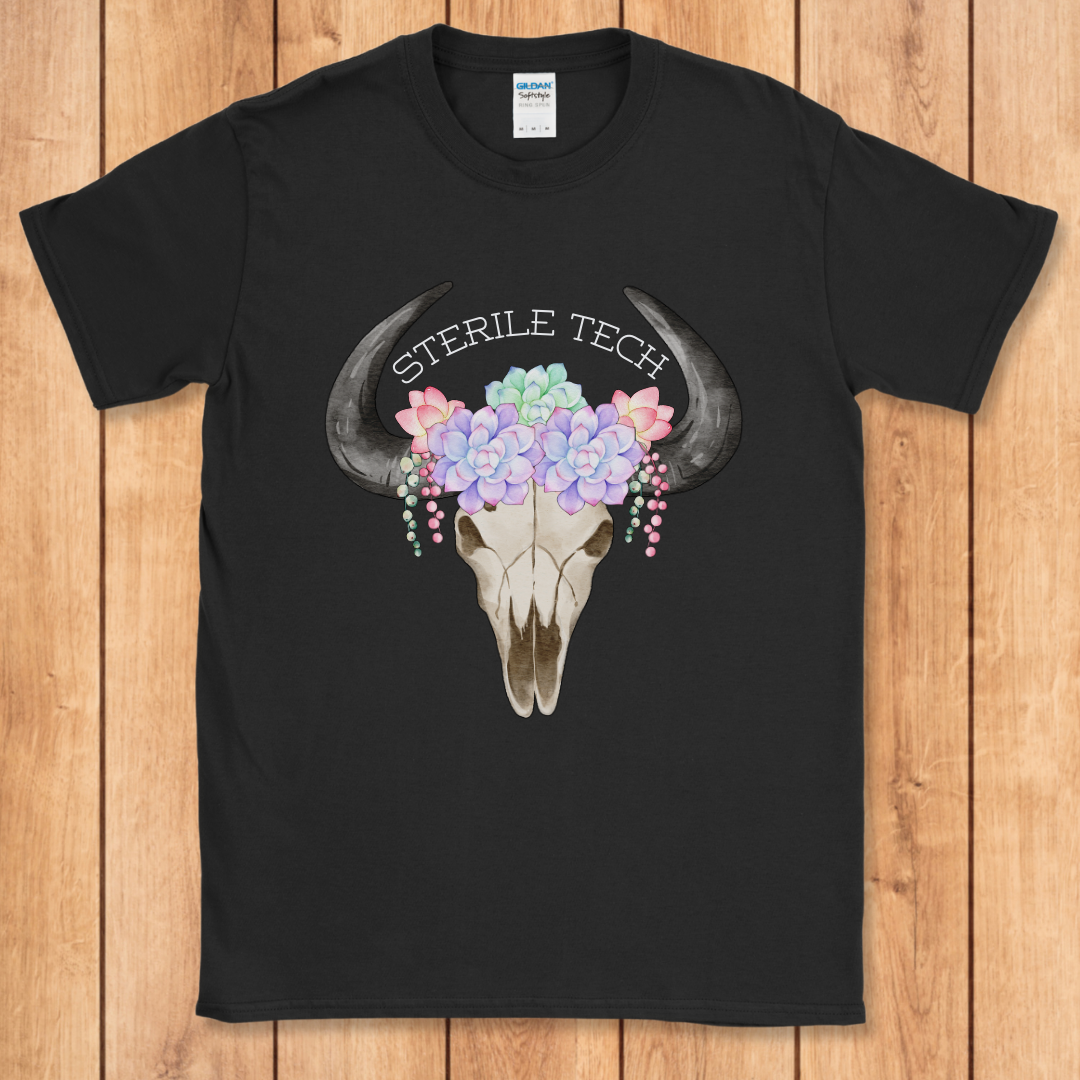 Sterile Tech Cow Skull T-Shirt