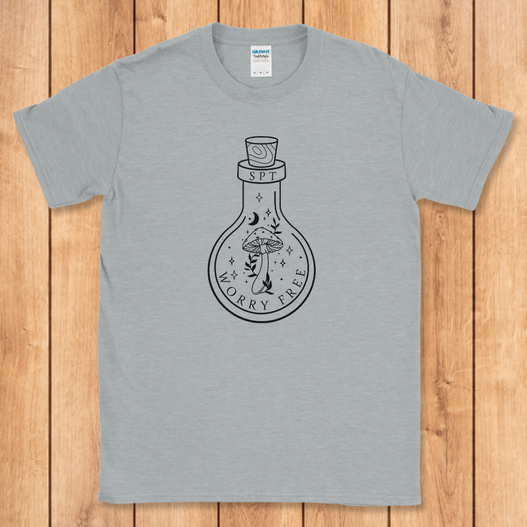 Minimalist Mushroom Bottle T-Shirt