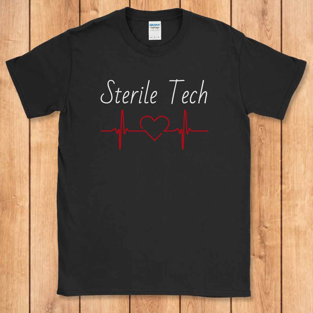 Sterile Tech Heart EKG T-Shirt