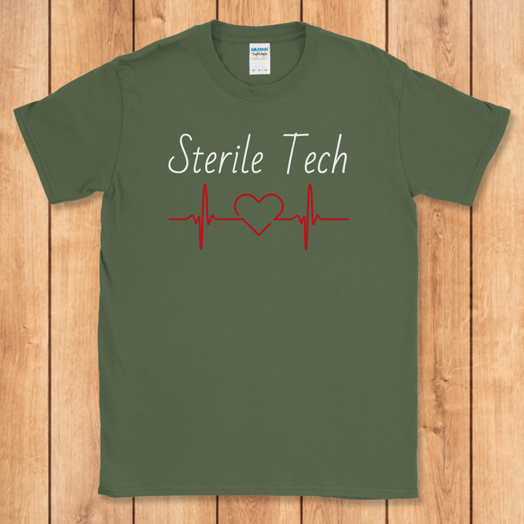 Sterile Tech Heart EKG T-Shirt