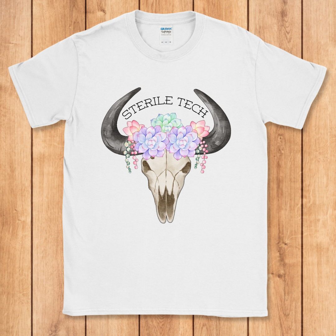 Sterile Tech Cow Skull T-Shirt