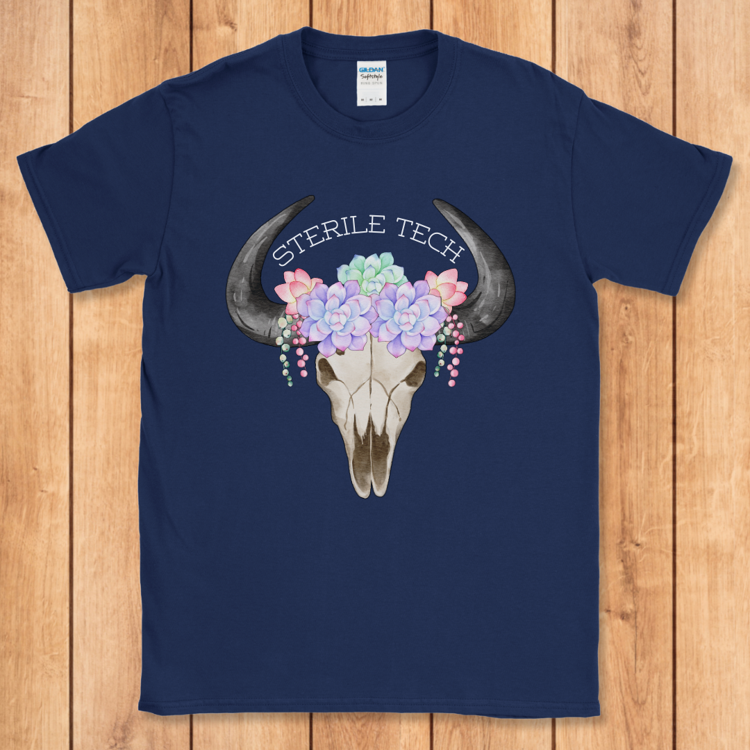 Sterile Tech Cow Skull T-Shirt