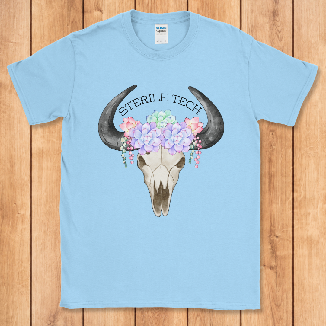 Sterile Tech Cow Skull T-Shirt