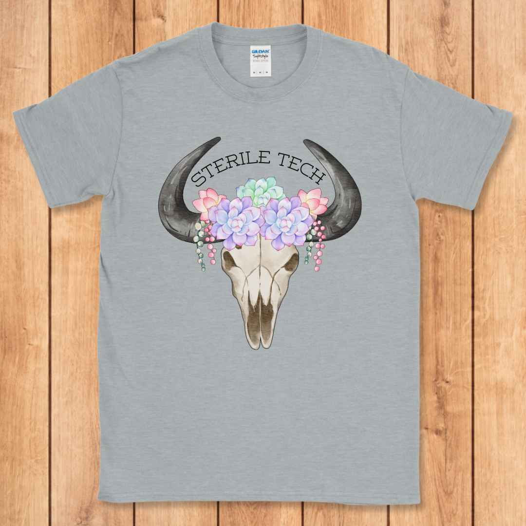 Sterile Tech Cow Skull T-Shirt