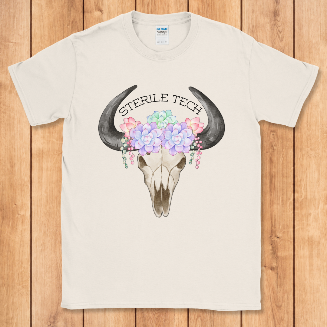 Sterile Tech Cow Skull T-Shirt