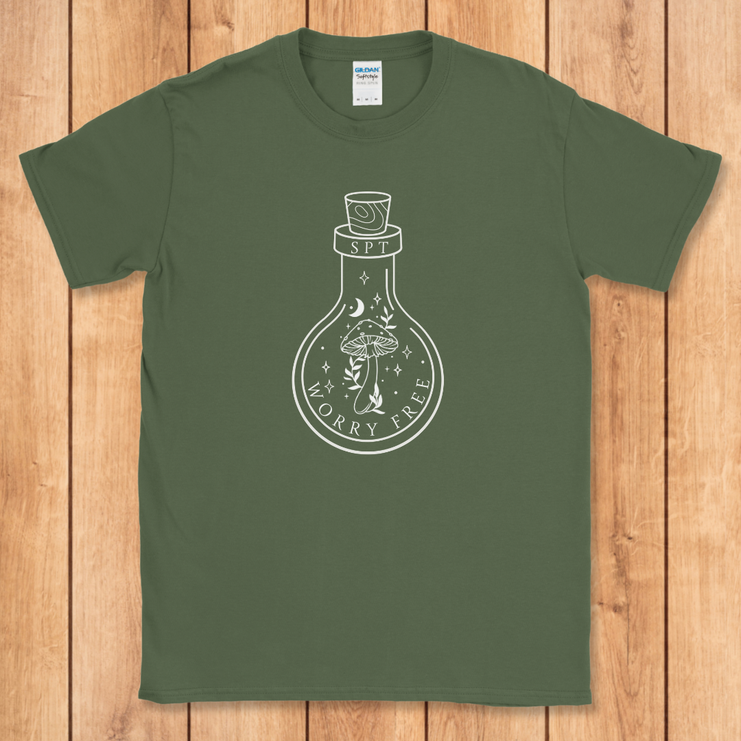 Minimalist Mushroom Bottle T-Shirt
