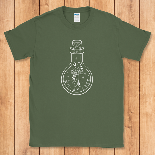 Minimalist Mushroom Bottle T-Shirt